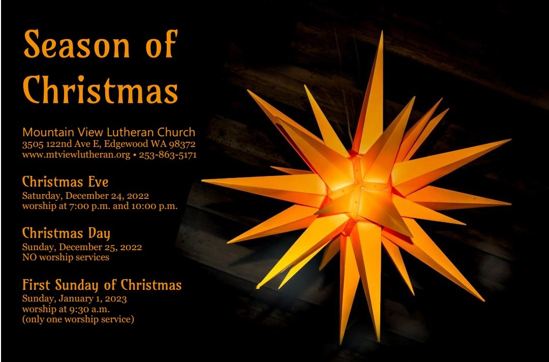 Season of Christmas Mountain View Lutheran Church