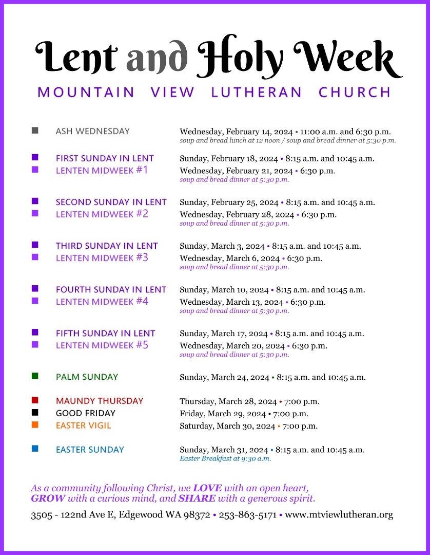 Mountain View Lutheran Church – Love. Grow. Share.