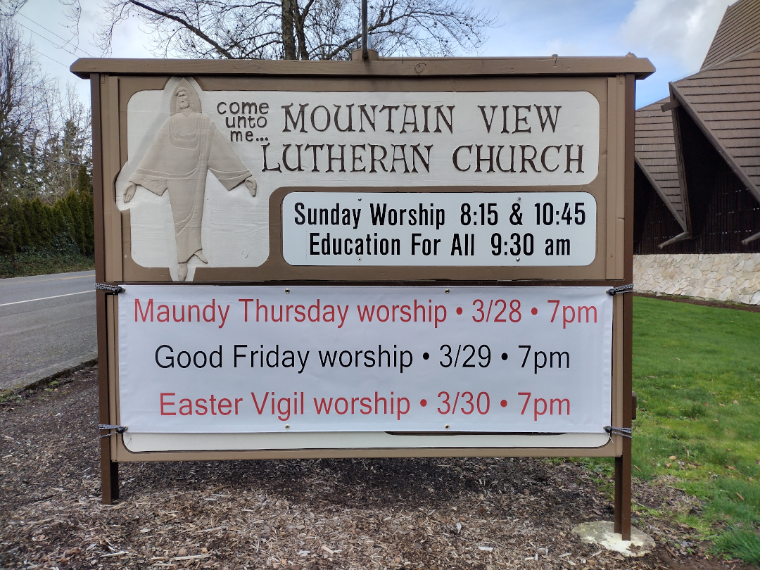 Holy week 2024 mountain view lutheran church